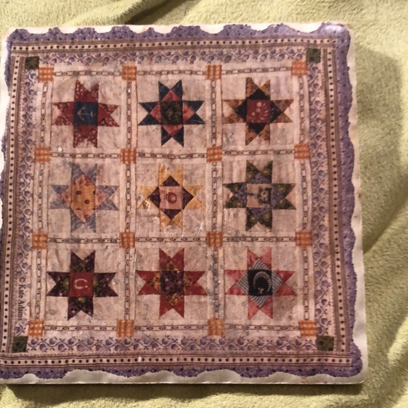 4 coasters/different quilt designs Counterart Absorbent Stone Coaster, American - Picture 8 of 8